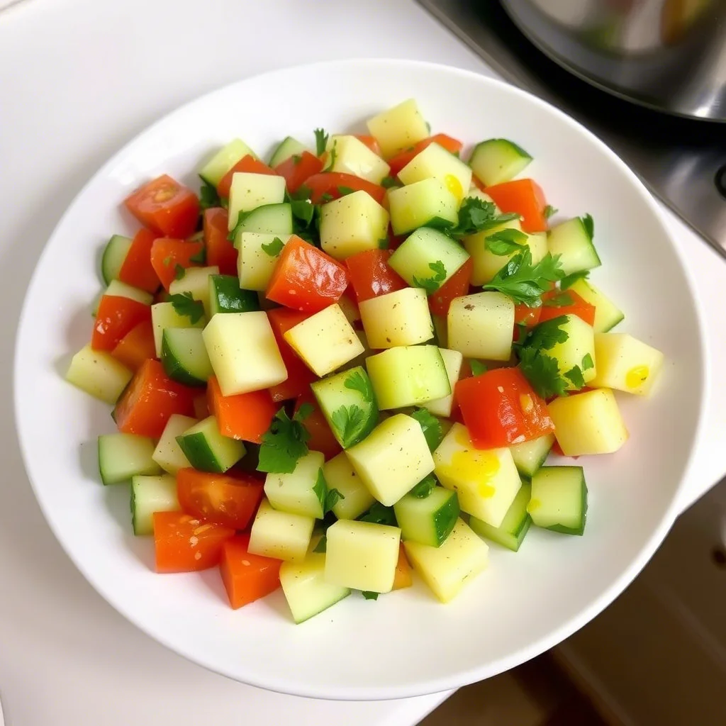 AMAZING Classic Cucumber and Tomato Salad: 7 Minutes to Fresh