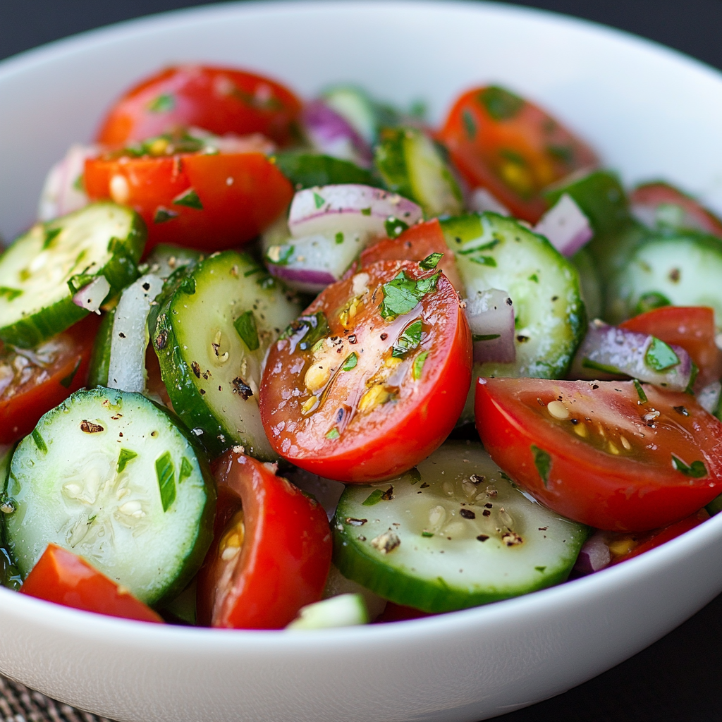 Classic Cucumber and Tomato Salad Recipe