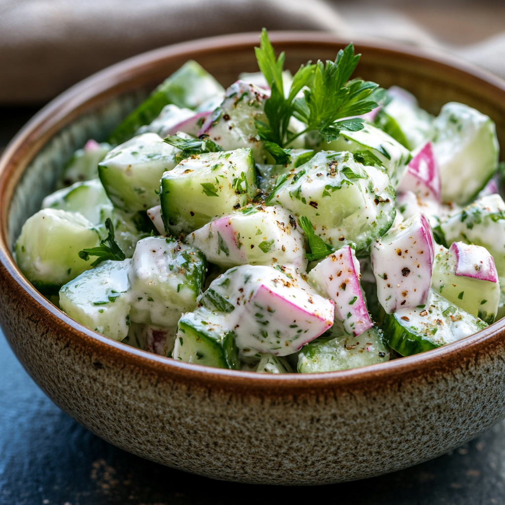 Creamy Cucumber Salad Recipe