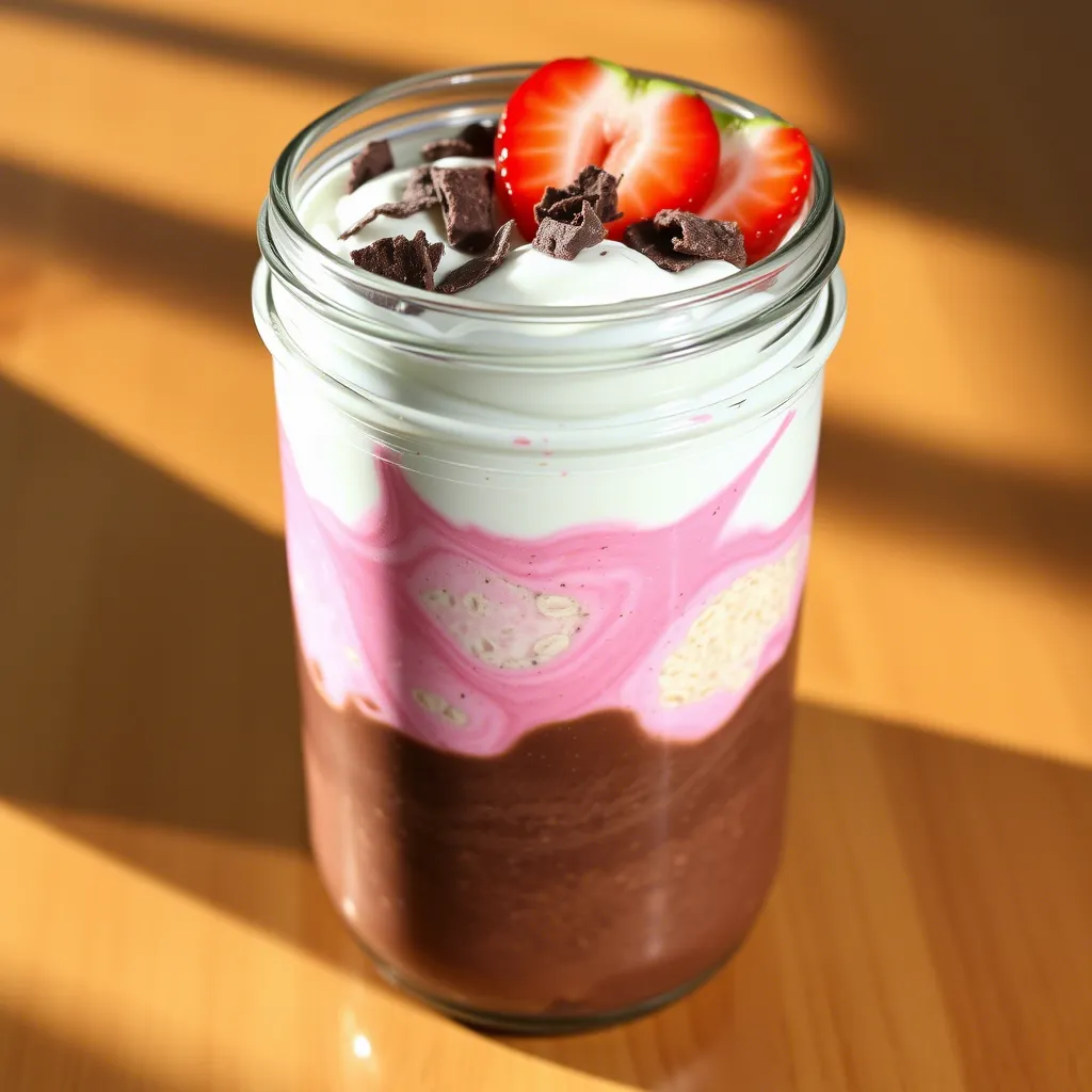 Chocolate-Covered Strawberry Overnight Oats