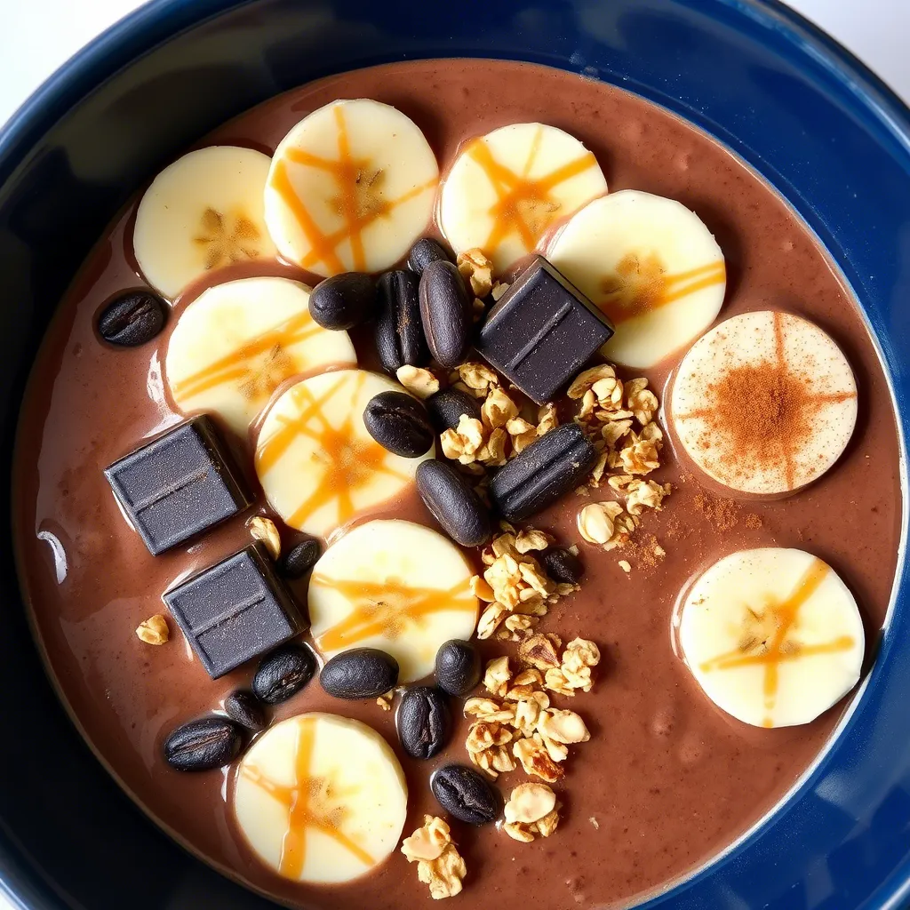 Espresso Banana Smoothie Bowl with Dark Chocolate