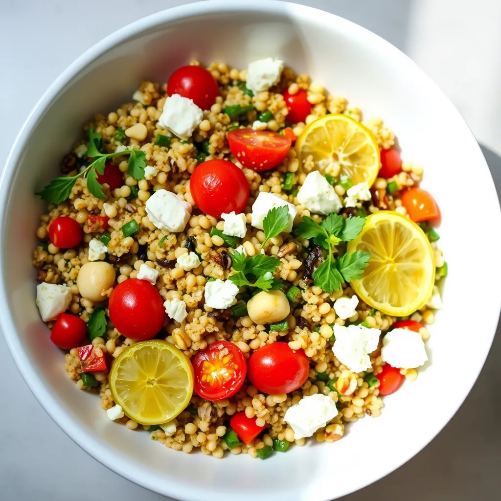 Lemon Artichoke Quinoa Salad with Herbs