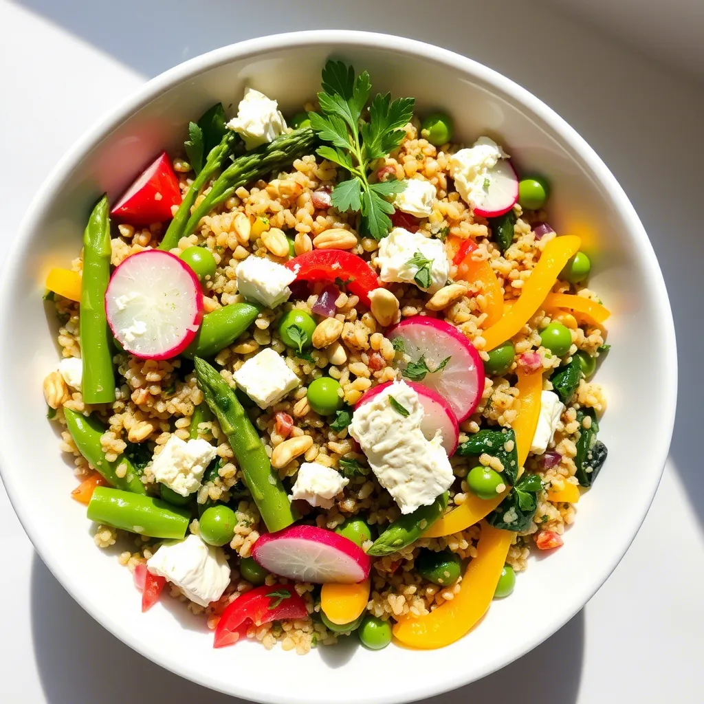 Spring Vegetable Quinoa Salad with Herbs